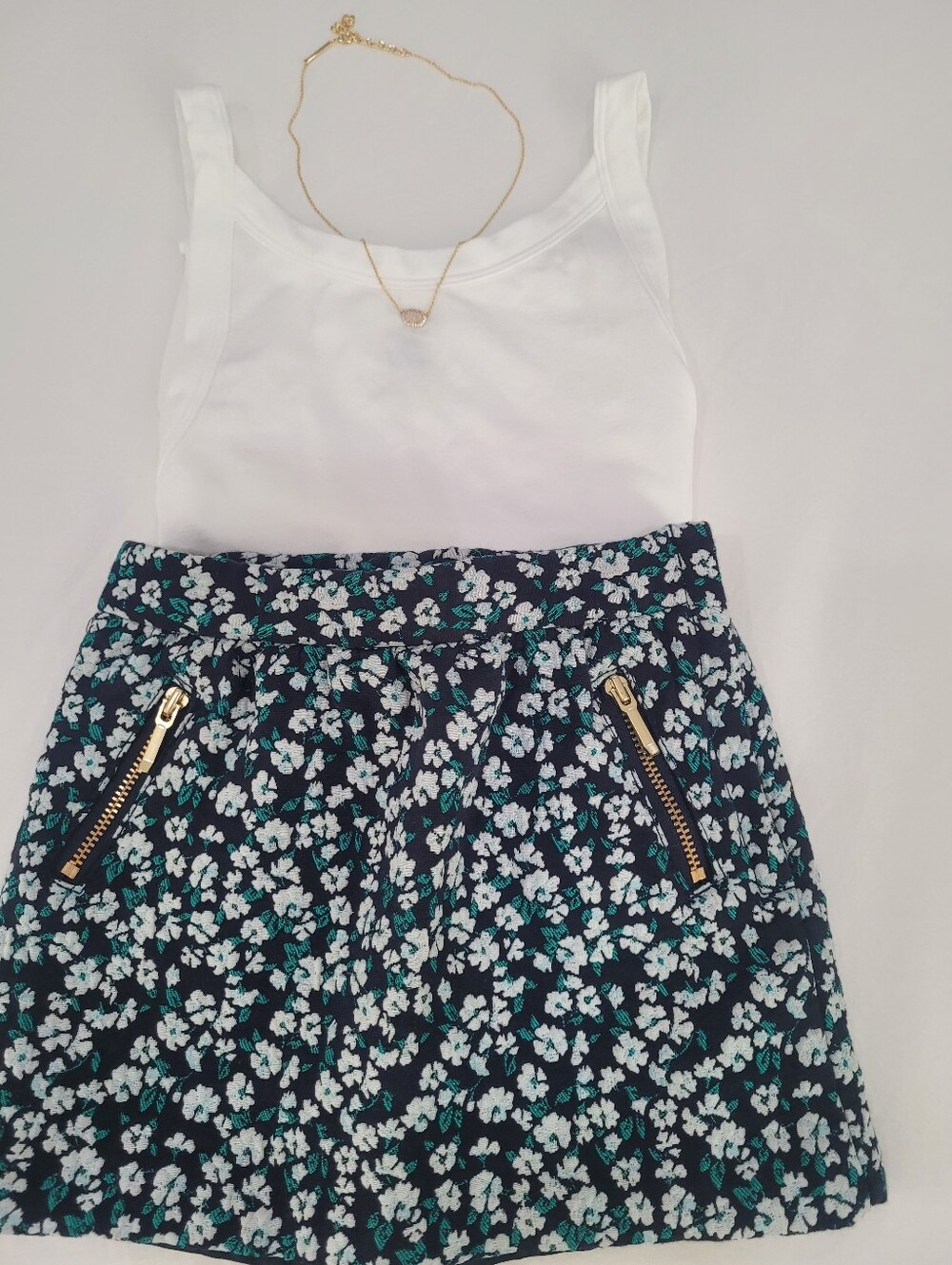 Janie and Jack Baby Girl Skirt w/Gold Zippers